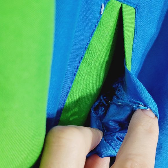 Disney Store Boys Mickey Mouse Varsity Jacket Bright Blue Green Snap Size 9/10 - Picture 5 of 12